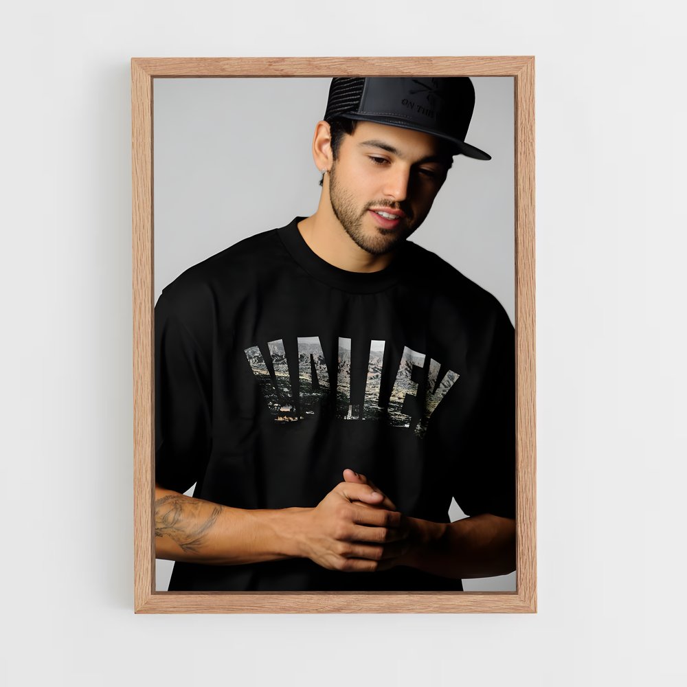 Poster T-Shirt Noir – affiche Skateboard (vue 4)